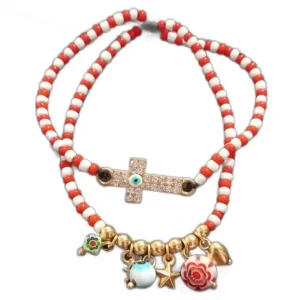 Pulsera de Cruz con Dijes