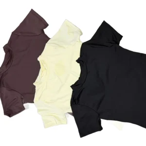 Body manga corta cuello alto en polilicra — Velora Essentials en Jamundí