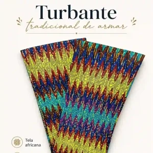Turbante de Armar Zigzag Multicolor Brillante — Turbantes Café y miel en Cali