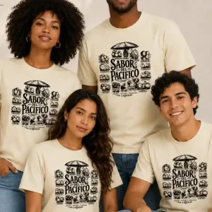 Camiseta Frutas del Pacifico Beis Talla L — Turbantes Café y miel en Cali