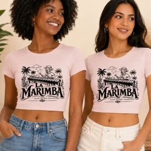 Camiseta La Marimba Rosa Palo Tallas M y L — Turbantes Café y miel en Cali