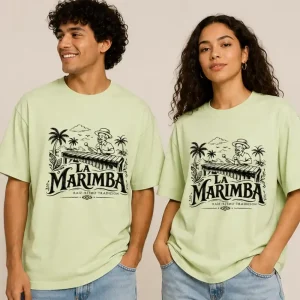 Camiseta La Marimba Verde Talla L — Turbantes Café y miel en Cali