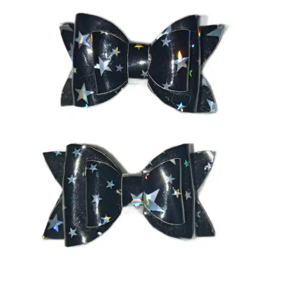 Moños Negros con Estrellas