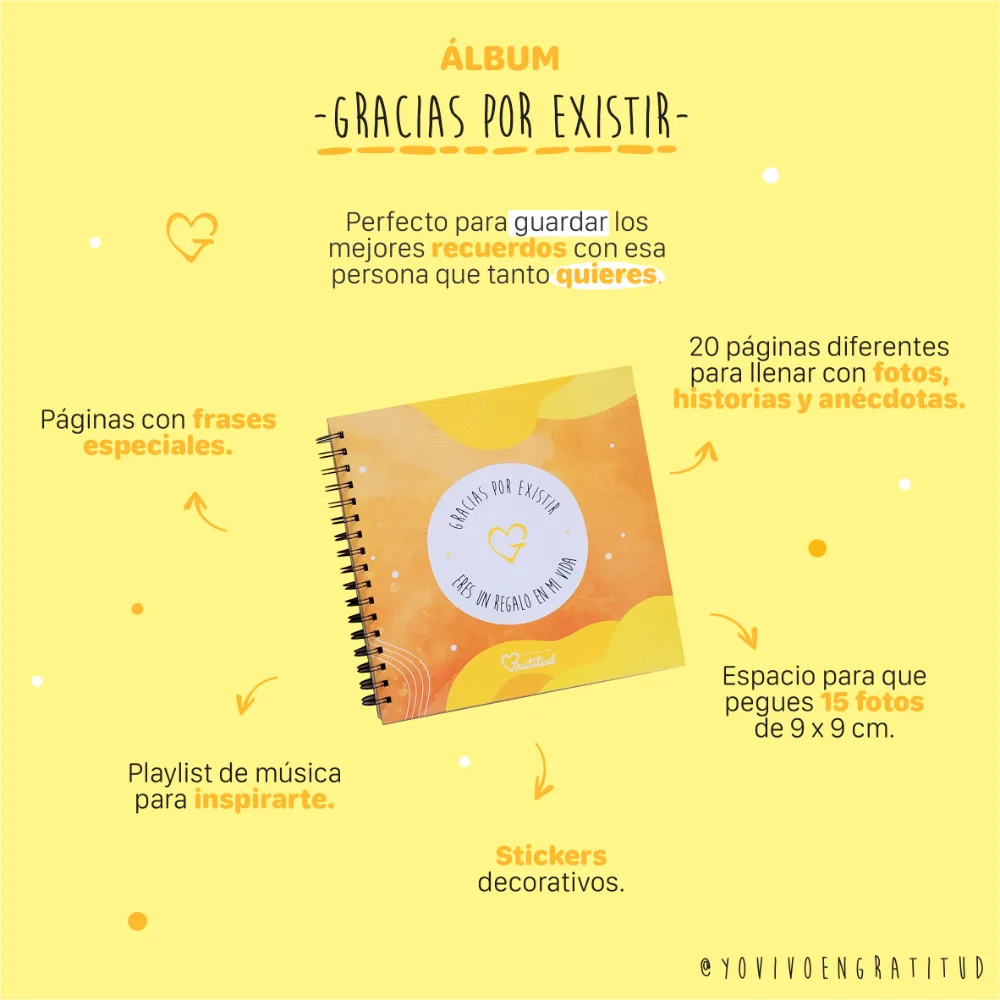 Álbum de Fotos Gracias por Existir