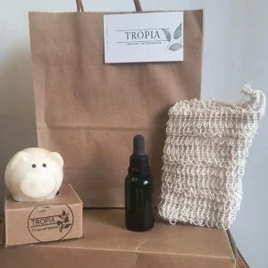 Combo Jabón Cerdito + Sérum Anticaída + Bolsita de Felpa
